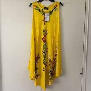 Women’s summer dress, beach wear, casual dress, Yellow Floral summer Dress